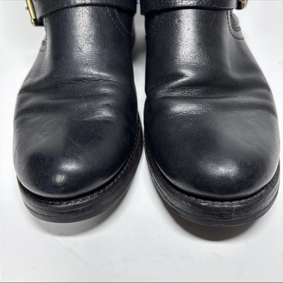 Frye Veronica womens 9 Slouch Tall Leather Riding Boots
buckle Moto black - Picture 5 of 16